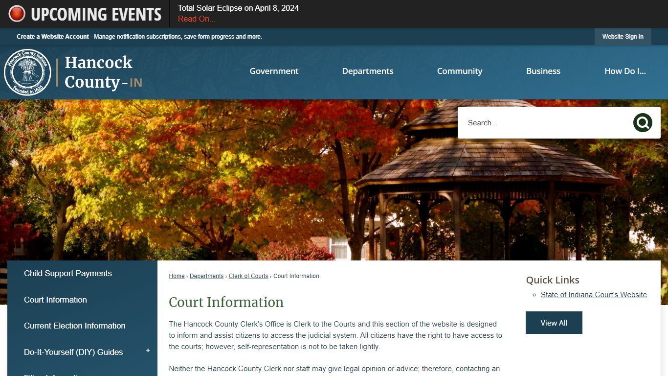 Court Information | Hancock County, IN